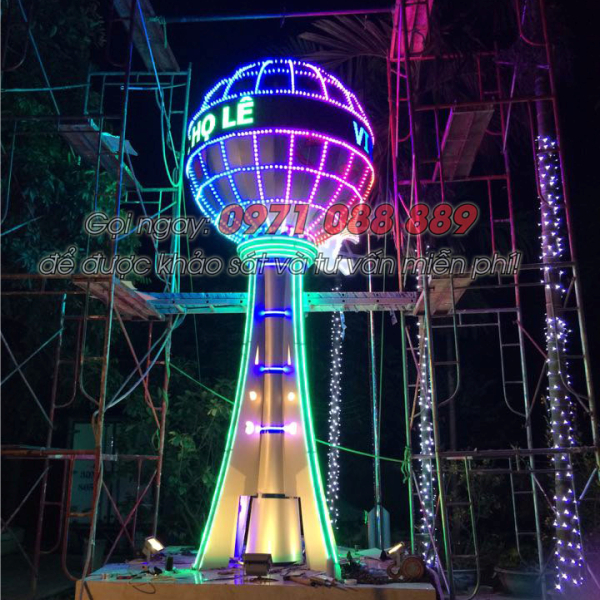 Quả Cầu Ốp ALU Gắn Đèn LED Tại Bắc Giang