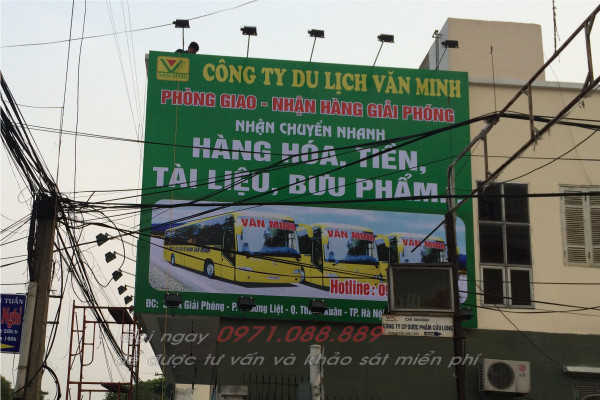 Làm hệ thống biển quảng cáo cho công ty Du lịch Văn Minh tại Hà Nội