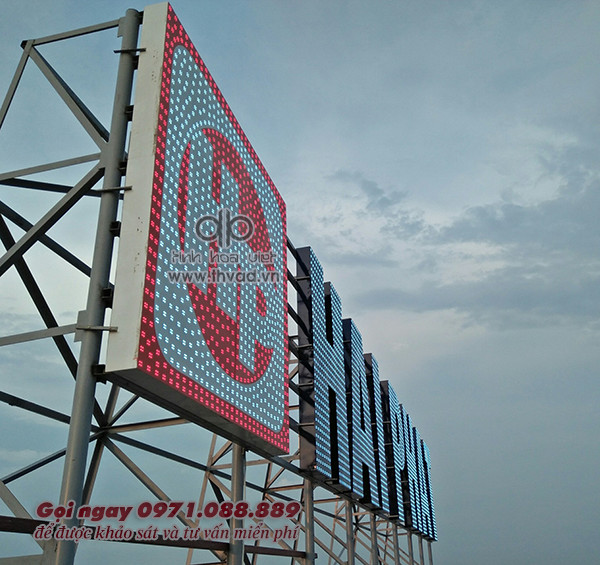 Bộ chữ quảng cáo trên nóc tòa nhà N05 - Hải Phát
