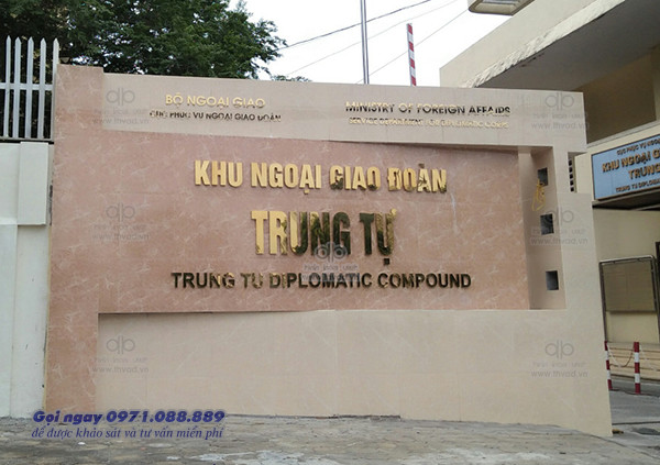Mẫu biển tên công ty đẹp sang trọng tại Hà Nội